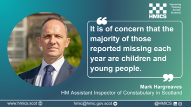 It is of concern that the majority of those reported missing each year are children and young people